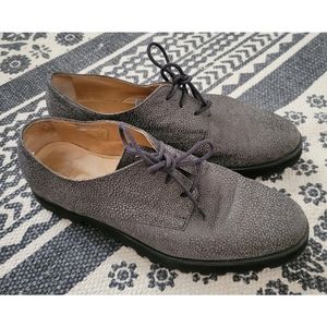 Ron White All Day Heels Oxford Lace-Up Shoes Slide Suede Leather Vibram gray